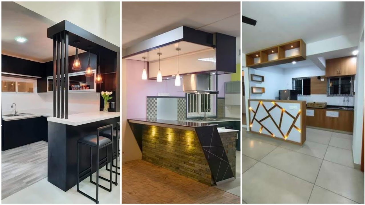 Top 100 Luxury Open kitchen Design 2023 l Open kitchen bar design l modular kitchen cabinet part ...